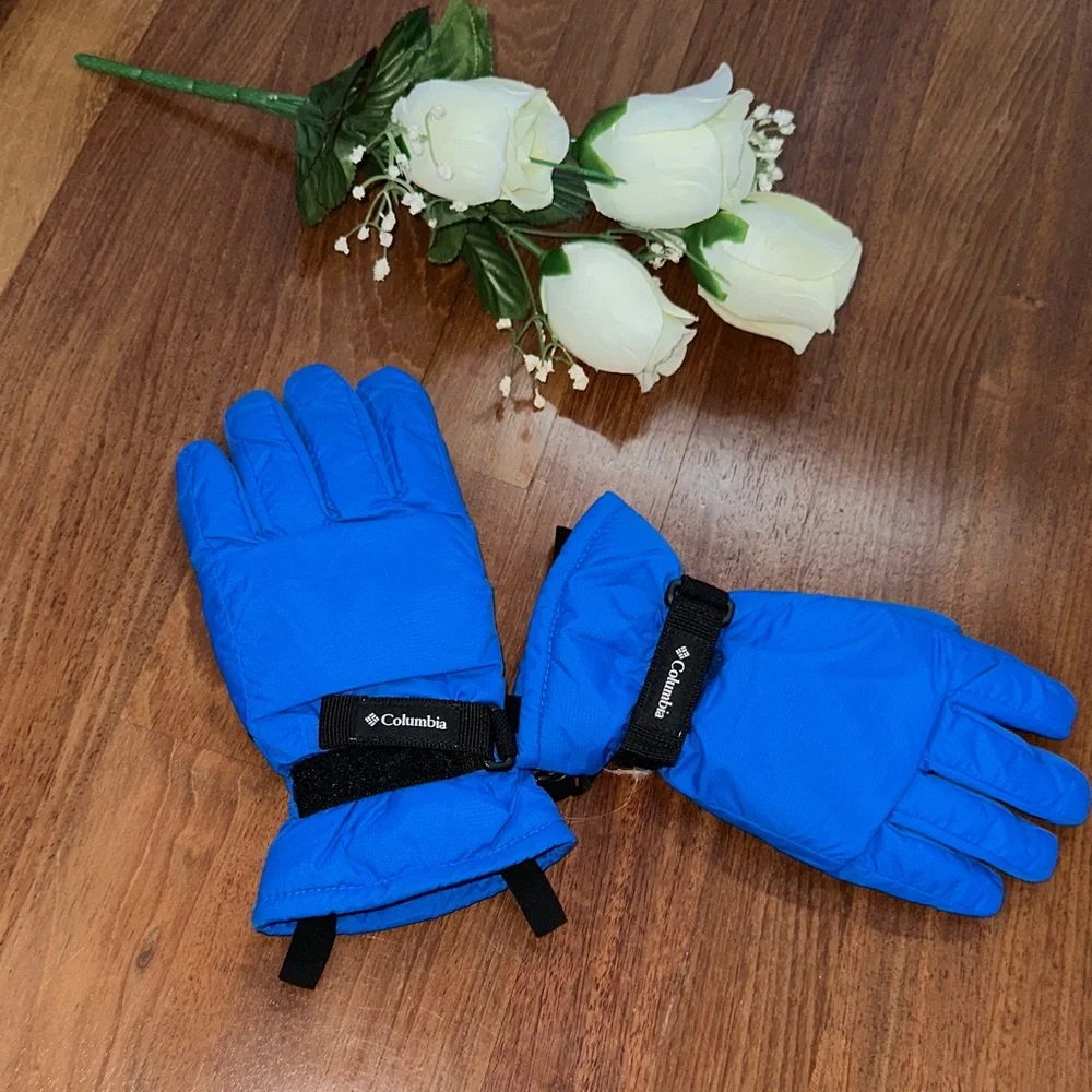 Columbia Bright Blue Insulated Ski Gloves